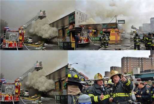 Fuego en Alto Manhattan destruye y afecta cerca 10 negocios