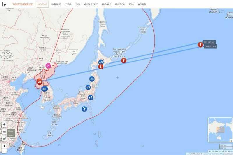 Corea del Norte lanza un misil que sobrevuela a Japón