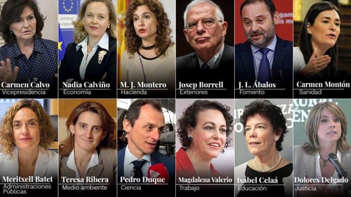 Nuevo gabinete español de corte feminista