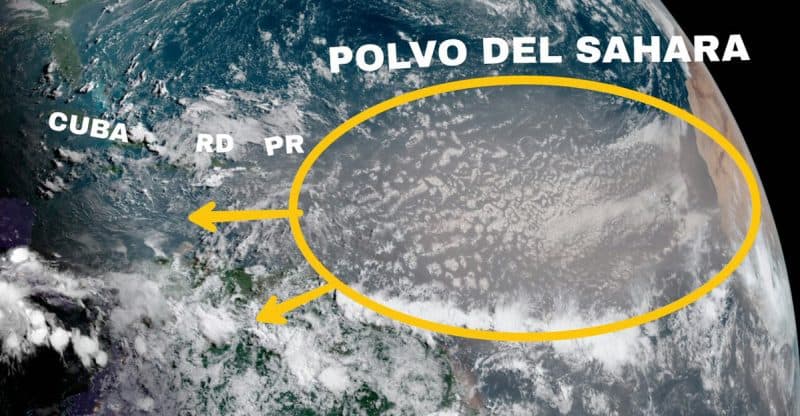 Polvo del Sahara incide sobre RD