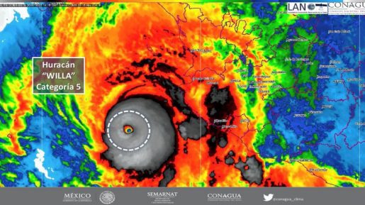 Willa se convierte en potente huracán  categoría 5