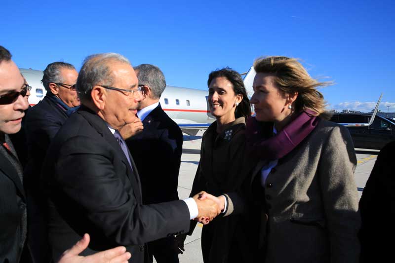 Danilo Medina llega a Italia