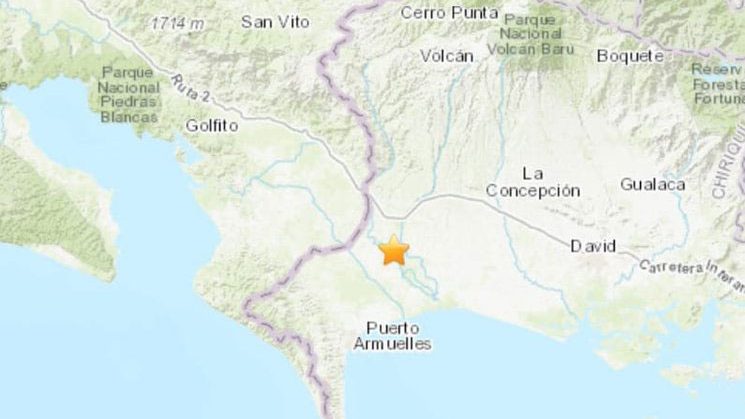 Sismo de 6.3 grados entre frontera de Panamá y Costa Rica