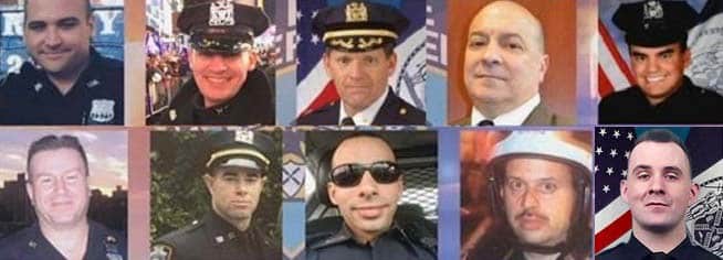 Diez policías NY han muerto por balas el presente año