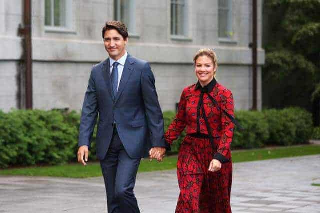 Trudeau y su esposa