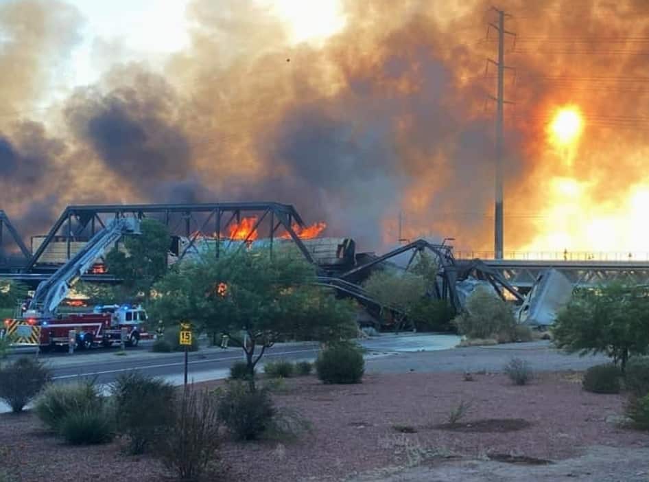 accidente tren de carga arizona