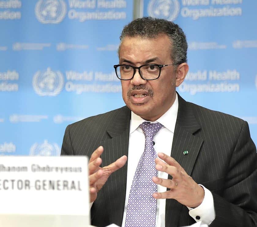 director general de la Organización Mundial de la Salud (OMS), Tedros Adhanom Ghebreyesus