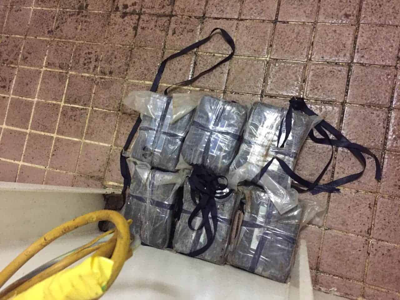Seis paquetes de cocaína ocupados en muelle Puerto Plata