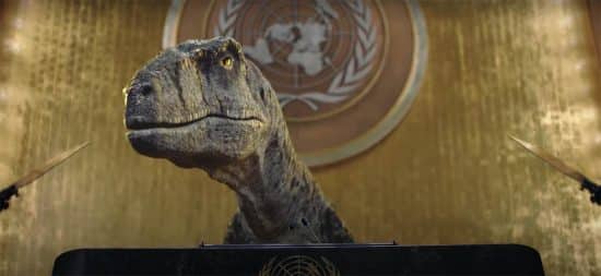 Dinosaurio insta a los líderes mundiales a no “elegir extinción”
