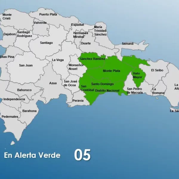 Cinco provincias en alerta verde por onda tropical y vaguada