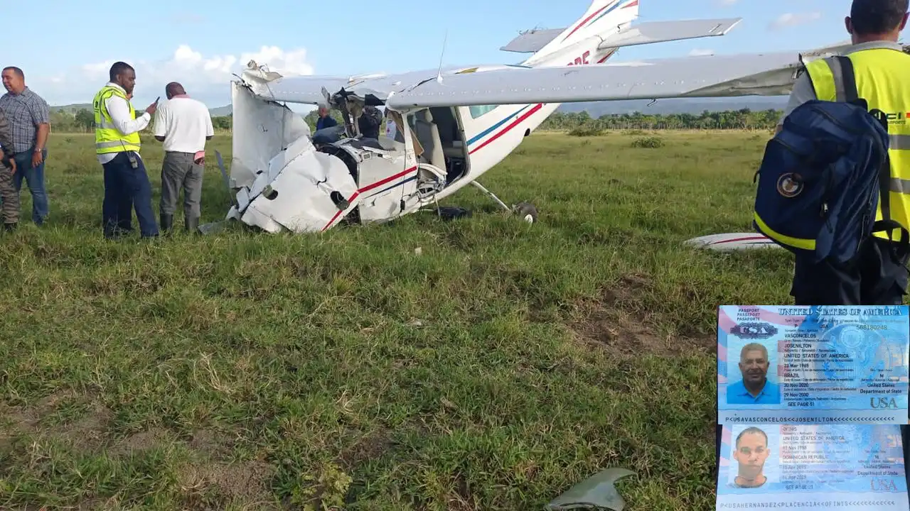 Accidente aéreo deja dos muertos en Puerto Plata