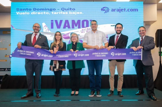 Arajet dominicana inaugura rutas a Ecuador