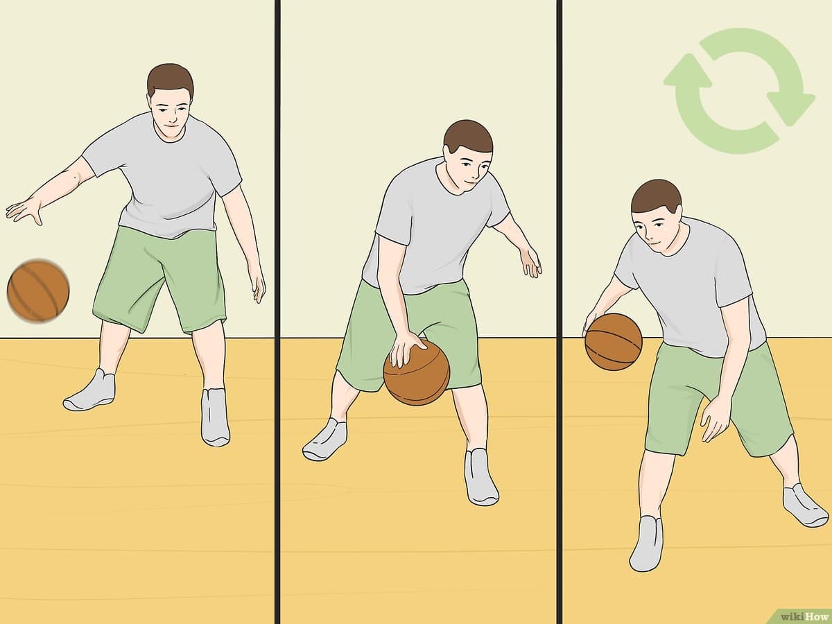 balon de basquetbol en movimiento