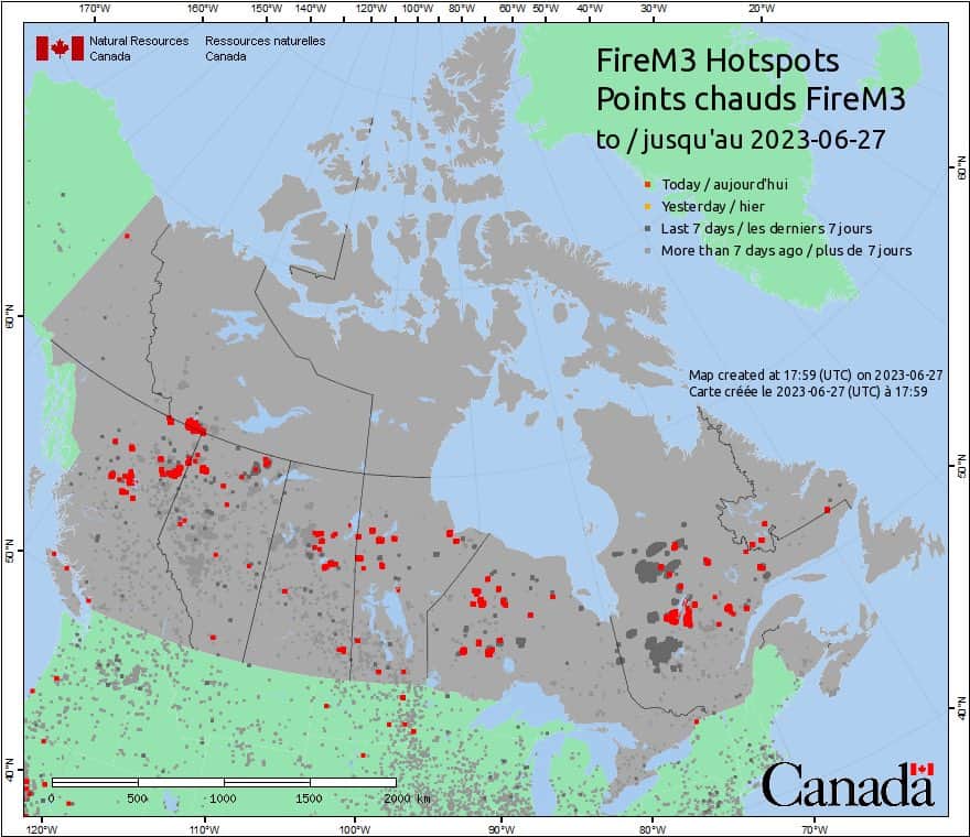 Humo incendios forestales de Canadá amenaza a EE. UU.