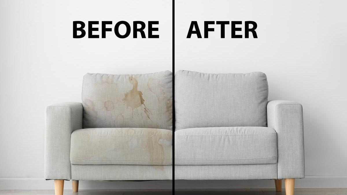 sofa limpio y fresco