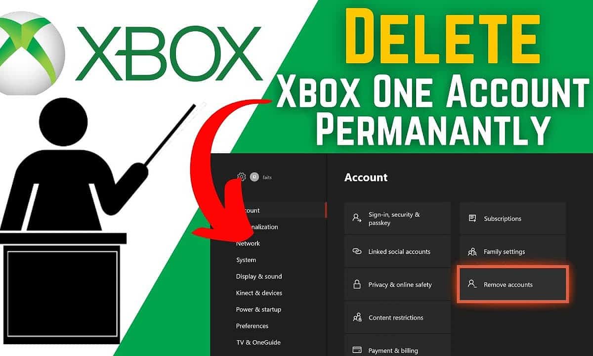 xbox account delete guide