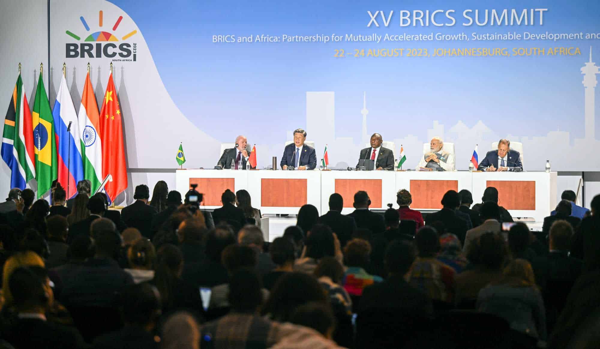 SUDÁFRICA-JOHANNESBURGO-XI JINPING-BRICS-CONFERENCIA DE PRENSA