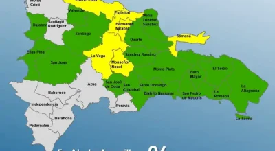 Seis provincias siguen en alerta amarrilla por lluvias