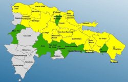 Alerta amarilla y verde para provincias dominicanas por COE