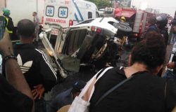 Accidente de tránsito en la avenida John F. Kennedy esquina Lope de Vega