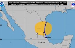 Tormenta tropical Alberto toca tierra en Tamaulipas, México