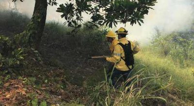 incendio forestal en La Cienaguita, Jarabacoa
