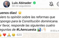 Abinader lanza encuesta en WhatsApp