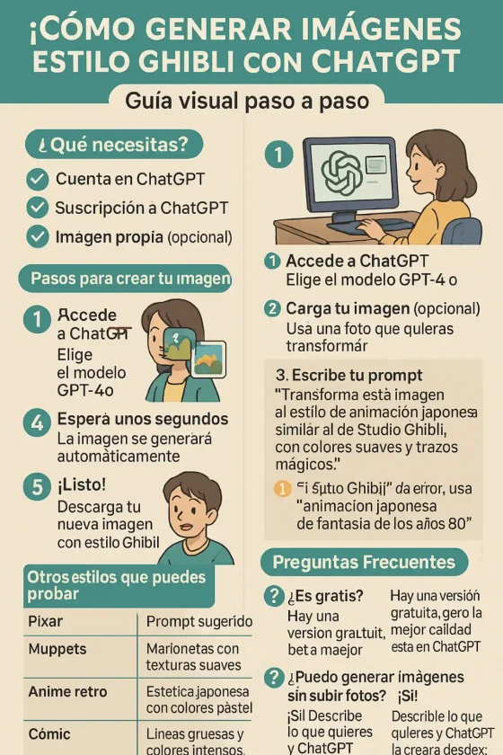 Cómo crear imágenes estilo Ghibli con ChatGPT