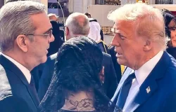 Abinader conversa con Donald Trump durante funeral del papa Francisco
