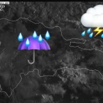 Alerta ONAMET: 5 provincias bajo advertencia por fuertes lluvias y tormentas eléctricas en República Dominicana