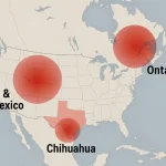 Sarampión cruza fronteras y genera brotes en Canadá, EEUU y México
