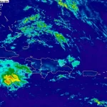 Aguaceros, tormentas eléctricas y ráfagas de viento hoy en RD