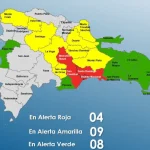 COE eleva alerta roja en 4 provincias por vaguada en RD