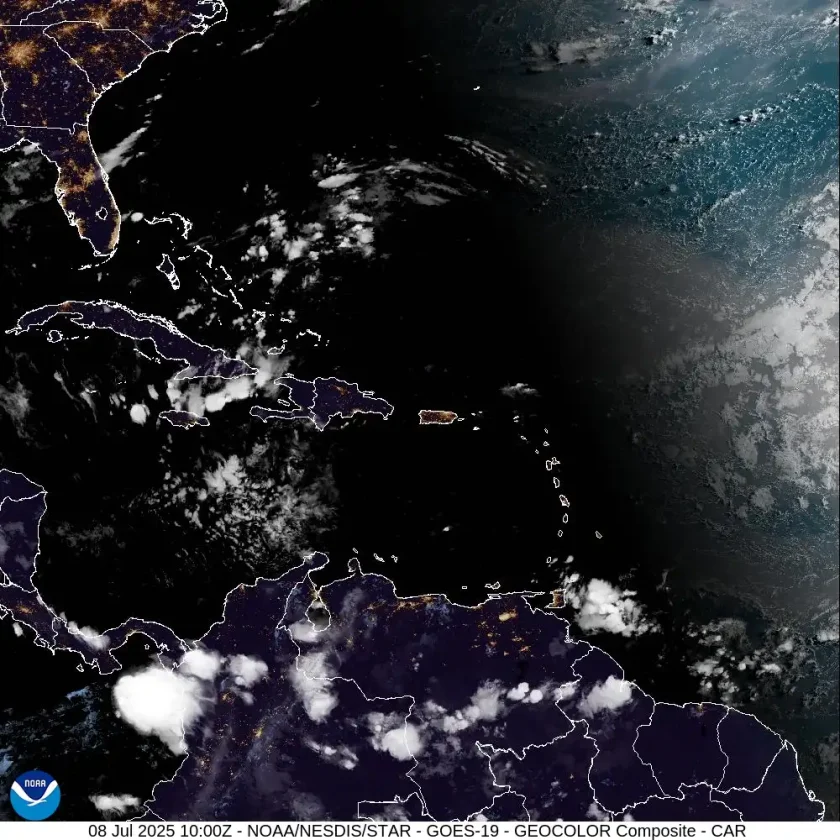 Indomet pronostica aguaceros aislados por paso de onda tropical sobre RD