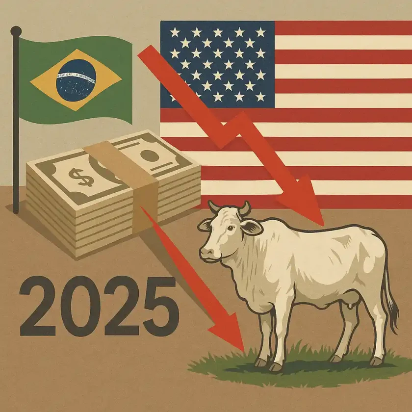 Brasil corre riesgo de perder 1.000 millones de dólares en 2025 por aranceles de EE. UU. a la carne bovina Brasil corre riesgo de perder 1.000 millones de dólares en 2025 por aranceles de EE. UU. a la carne bovina