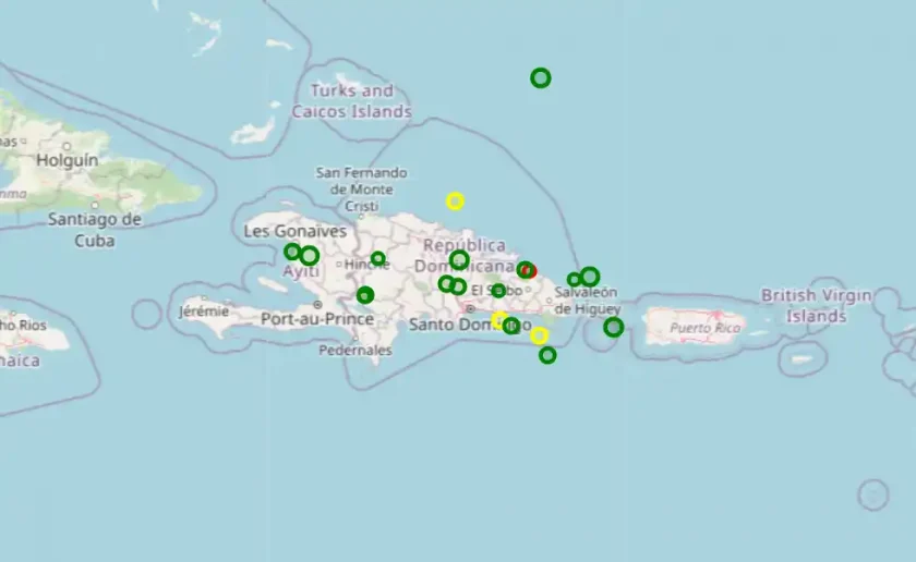 13 temblores de tierra leves se registran en un solo día en RD