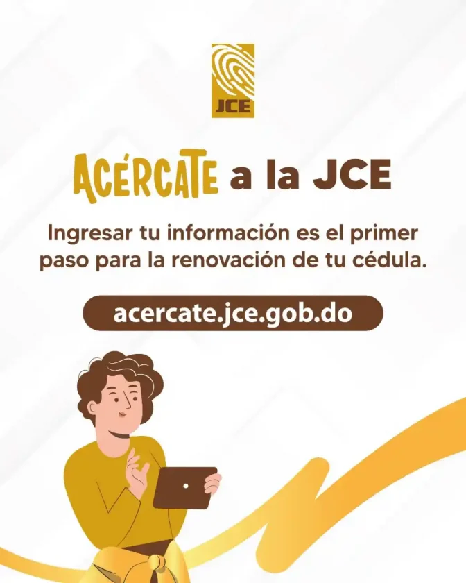 JCE lanza formulario digital “Acércate” para actualizar datos antes del cambio de cédula 2025 JCE lanza formulario digital “Acércate” para actualizar datos antes del cambio de cédula 2025