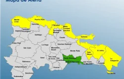 COE mantiene 8 provincias en alerta amarilla y Santo Domingo y DN en verde