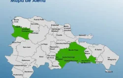 COE emite alerta verde por lluvias intensas y posibles inundaciones en 7 provincias de RD