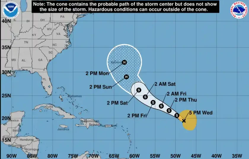 Se forma la tormenta tropical Gabrielle en el Atlántico Se forma la tormenta tropical Gabrielle en el Atlántico