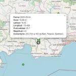 Sismo de magnitud 4.6 sacude Baní la mañana del 4 de septiembre