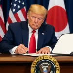Trump firma orden ejecutiva para implementar acuerdo comercial EEUU-Japón