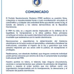 comunicado Defensa de la legalidad y transparencia.PRM