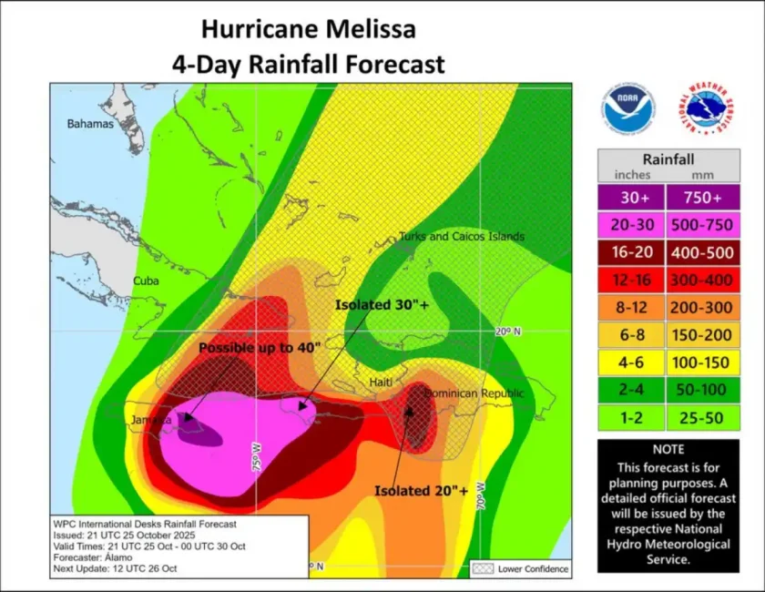 Huracán Melissa se intensifica rumbo a Jamaica y Cuba, alerta máxima en el Caribe Huracán Melissa se intensifica rumbo a Jamaica y Cuba, alerta máxima en el Caribe