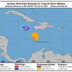 Tormenta tropical Melissa amenaza a Jamaica y Haití