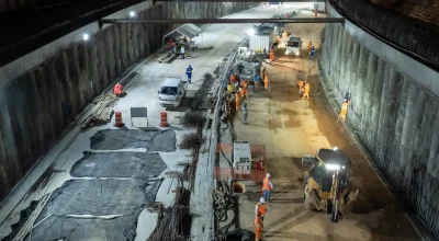 Abinader supervisa túnel Plaza de la Bandera en SD