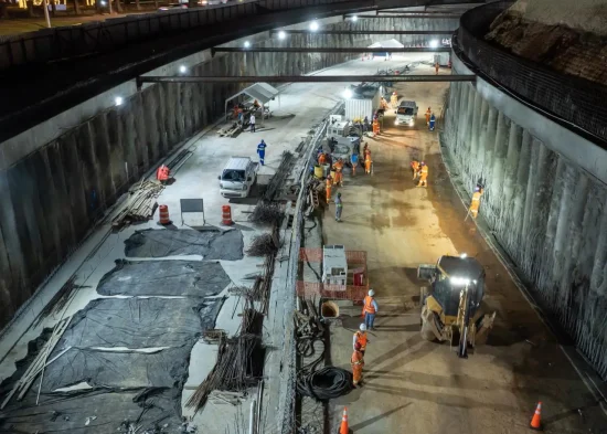 Abinader supervisa túnel Plaza de la Bandera en SD