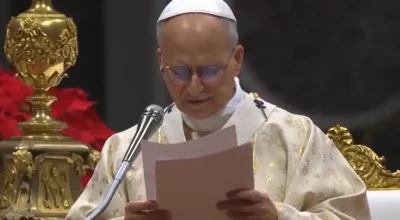 Primera misa de Navidad del papa León XIV marcada por Gaza