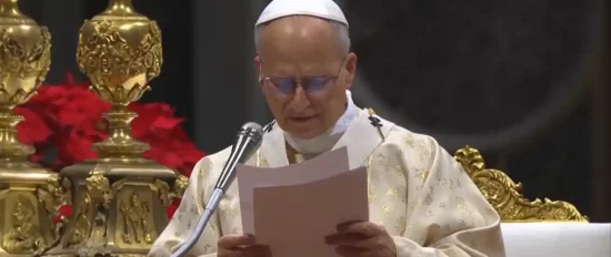 Primera misa de Navidad del papa León XIV marcada por Gaza
