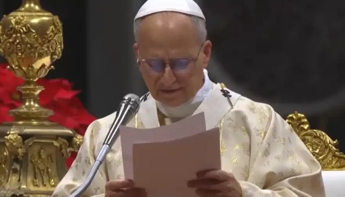 Primera misa de Navidad del papa León XIV marcada por Gaza